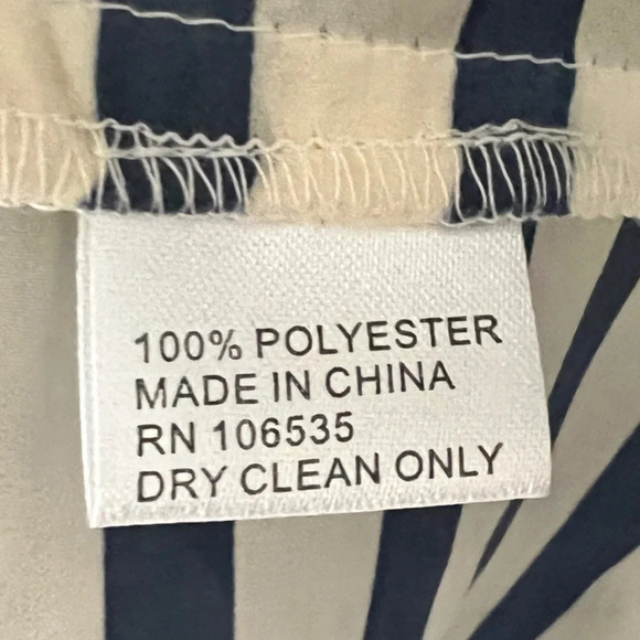 Anthropologie Maeve Striped Jeweled Neck Short Sleeve Blouse Cream/Blue Size M - Picture 6 of 6